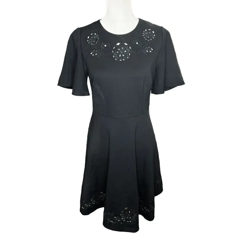 Kate Spade New York Embroidered Cutwork Ponte Dress Size 8 NWT $298